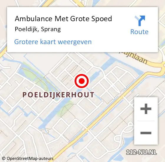 Locatie op kaart van de 112 melding: Ambulance Met Grote Spoed Naar Poeldijk, Sprang op 13 september 2022 21:24