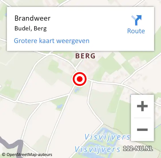 Locatie op kaart van de 112 melding: Brandweer Budel, Berg op 14 september 2022 18:11