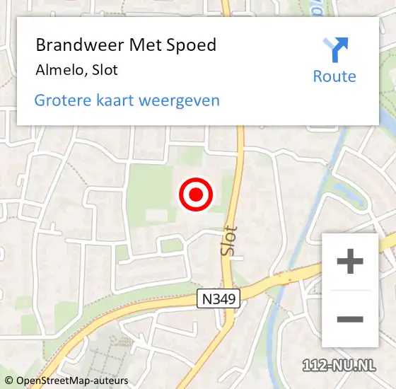 Locatie op kaart van de 112 melding: Brandweer Met Spoed Naar Almelo, Slot op 14 september 2022 19:34