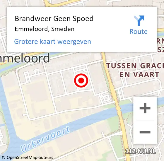 Locatie op kaart van de 112 melding: Brandweer Geen Spoed Naar Emmeloord, Smeden op 15 september 2022 12:34