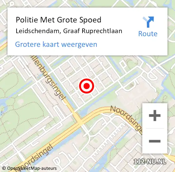 Locatie op kaart van de 112 melding: Politie Met Grote Spoed Naar Leidschendam, Graaf Ruprechtlaan op 15 september 2022 21:12