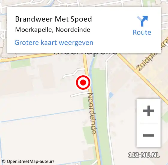 Locatie op kaart van de 112 melding: Brandweer Met Spoed Naar Zevenhuizen, Noordeinde op 15 september 2022 21:16