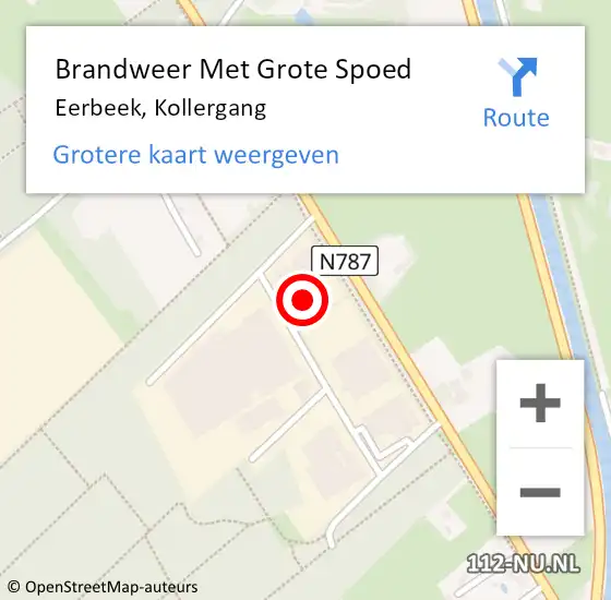 Locatie op kaart van de 112 melding: Brandweer Met Grote Spoed Naar Eerbeek, Kollergang op 16 september 2022 09:33