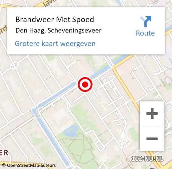 Locatie op kaart van de 112 melding: Brandweer Met Spoed Naar Den Haag, Scheveningseveer op 16 september 2022 15:26