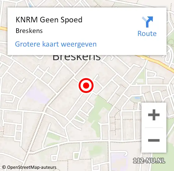 Locatie op kaart van de 112 melding: KNRM Geen Spoed Naar Breskens op 17 september 2022 09:46