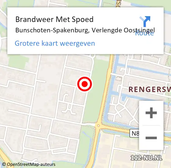 Locatie op kaart van de 112 melding: Brandweer Met Spoed Naar Bunschoten-Spakenburg, Verlengde Oostsingel op 17 september 2022 12:45