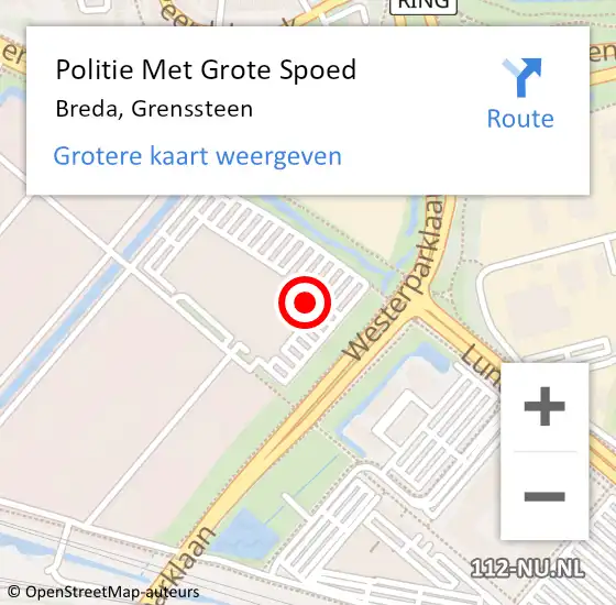 Locatie op kaart van de 112 melding: Politie Met Grote Spoed Naar Breda, Grenssteen op 17 september 2022 16:41