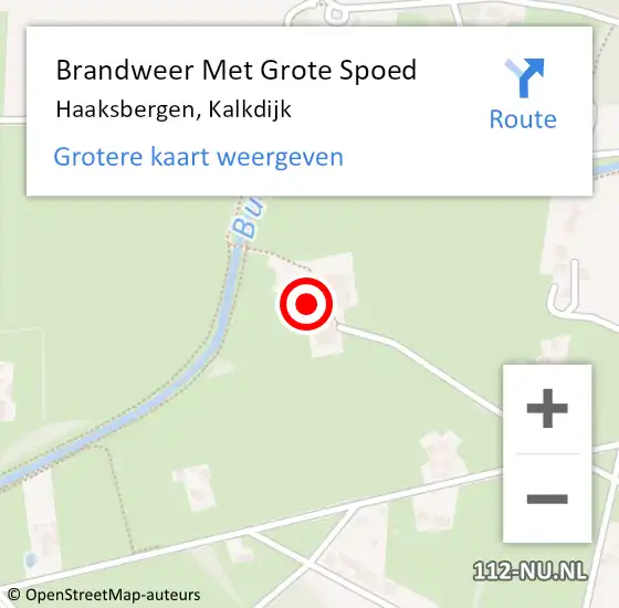 Locatie op kaart van de 112 melding: Brandweer Met Grote Spoed Naar Haaksbergen, Kalkdijk op 17 september 2022 17:02