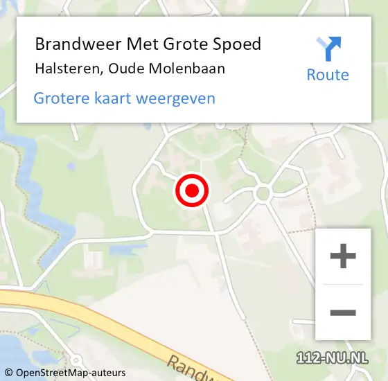 Locatie op kaart van de 112 melding: Brandweer Met Grote Spoed Naar Halsteren, Oude Molenbaan op 17 september 2022 18:54
