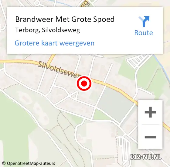 Locatie op kaart van de 112 melding: Brandweer Met Grote Spoed Naar Terborg, Silvoldseweg op 19 september 2022 10:48