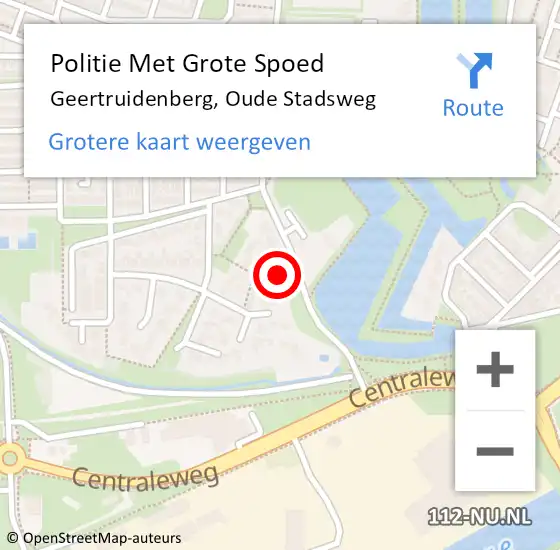 Locatie op kaart van de 112 melding: Politie Met Grote Spoed Naar Geertruidenberg, Oude Stadsweg op 19 september 2022 15:38