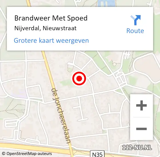 Locatie op kaart van de 112 melding: Brandweer Met Spoed Naar Nijverdal, Nieuwstraat op 20 september 2022 00:24