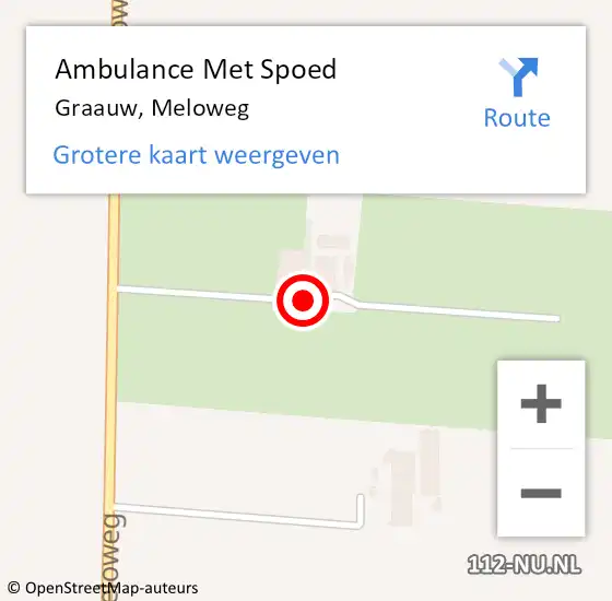 Locatie op kaart van de 112 melding: Ambulance Met Spoed Naar Graauw, Meloweg op 29 juli 2014 20:12