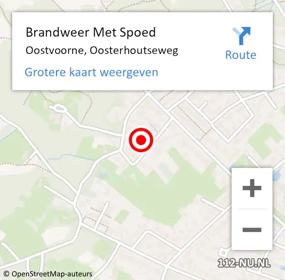 Locatie op kaart van de 112 melding: Brandweer Met Spoed Naar Oostvoorne, Oosterhoutseweg op 20 september 2022 15:24