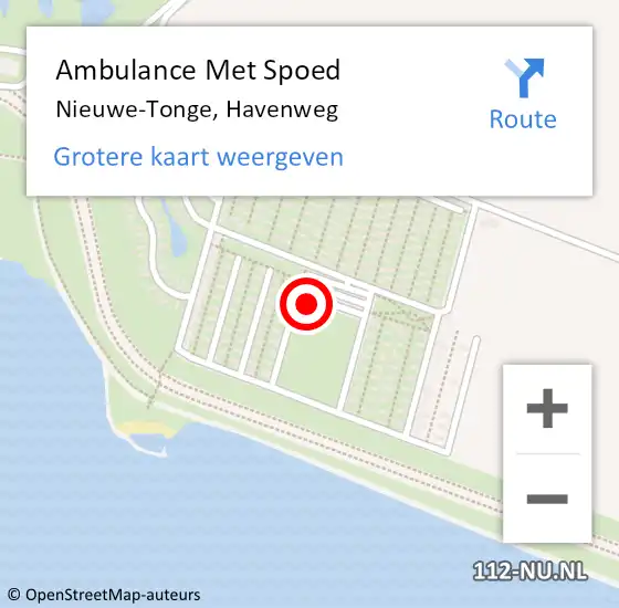 Locatie op kaart van de 112 melding: Ambulance Met Spoed Naar Nieuwe-Tonge, Havenweg op 21 september 2022 09:52