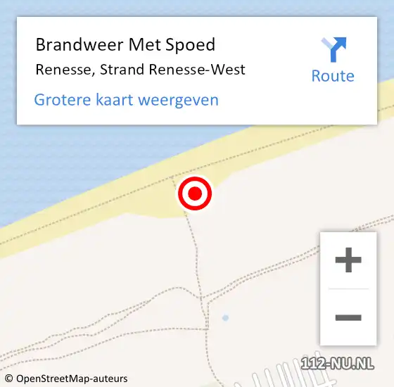 Locatie op kaart van de 112 melding: Brandweer Met Spoed Naar Renesse, Strand Renesse-West op 21 september 2022 14:24