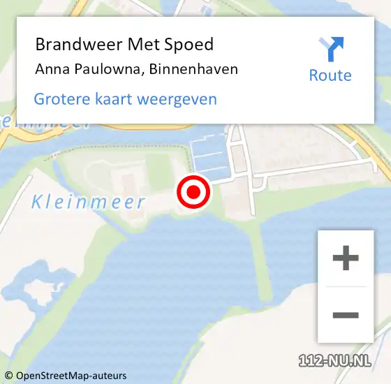 Locatie op kaart van de 112 melding: Brandweer Met Spoed Naar Anna Paulowna, Binnenhaven op 21 september 2022 17:25