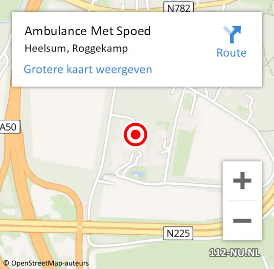 Locatie op kaart van de 112 melding: Ambulance Met Spoed Naar Heelsum, Roggekamp op 21 september 2022 17:34