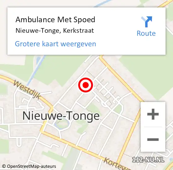 Locatie op kaart van de 112 melding: Ambulance Met Spoed Naar Nieuwe-Tonge, Kerkstraat op 30 juli 2014 01:13