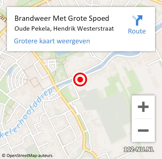 Locatie op kaart van de 112 melding: Brandweer Met Grote Spoed Naar Oude Pekela, Hendrik Westerstraat op 21 september 2022 19:24