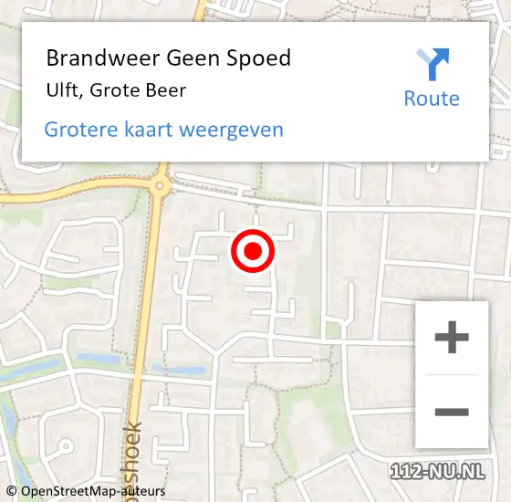 Locatie op kaart van de 112 melding: Brandweer Geen Spoed Naar Ulft, Grote Beer op 21 september 2022 20:10