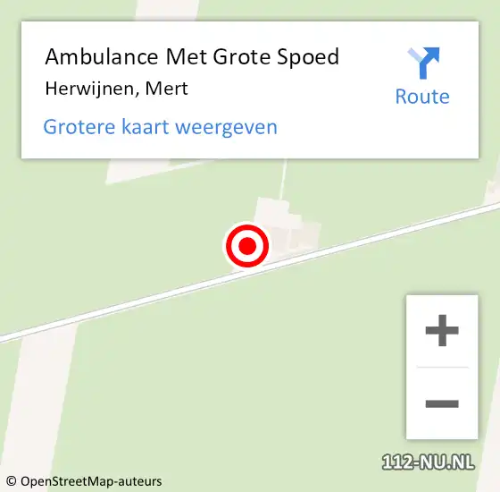 Locatie op kaart van de 112 melding: Ambulance Met Grote Spoed Naar Herwijnen, Mert op 22 september 2022 14:59