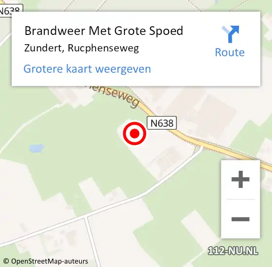 Locatie op kaart van de 112 melding: Brandweer Met Grote Spoed Naar Zundert, Rucphenseweg op 22 september 2022 16:21