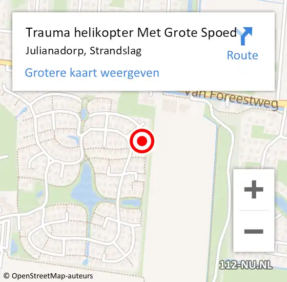 Locatie op kaart van de 112 melding: Trauma helikopter Met Grote Spoed Naar Julianadorp, Strandslag op 23 september 2022 20:02