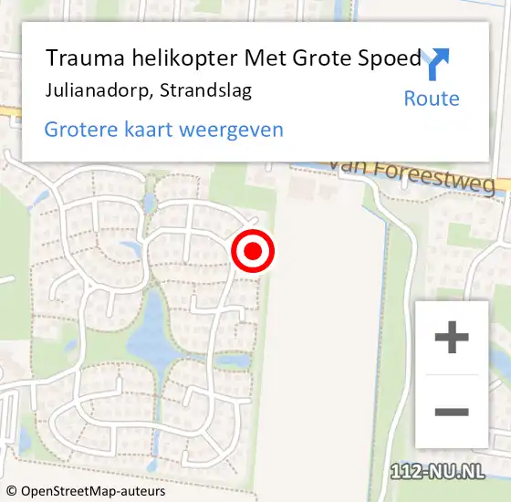 Locatie op kaart van de 112 melding: Trauma helikopter Met Grote Spoed Naar Julianadorp, Strandslag op 23 september 2022 20:08