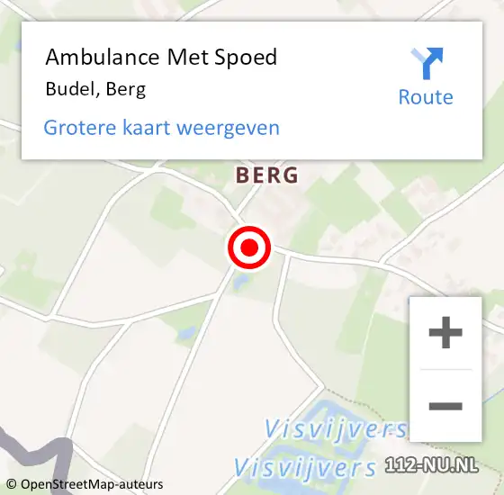 Locatie op kaart van de 112 melding: Ambulance Met Spoed Naar Budel, Berg op 24 september 2022 01:11