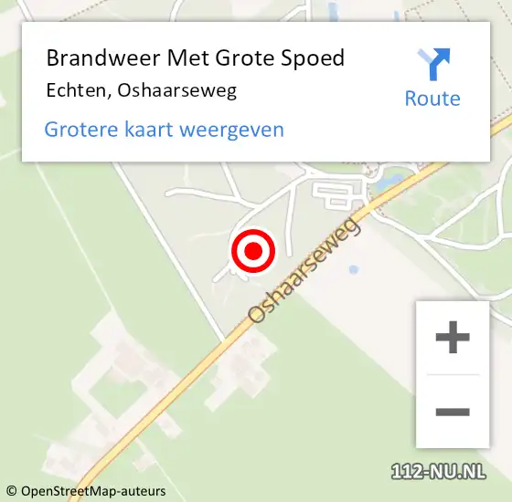 Locatie op kaart van de 112 melding: Brandweer Met Grote Spoed Naar Echten, Oshaarseweg op 24 september 2022 11:01