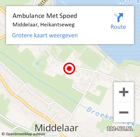 Locatie op kaart van de 112 melding: Ambulance Met Spoed Naar Middelaar, Heikantseweg op 24 september 2022 14:13