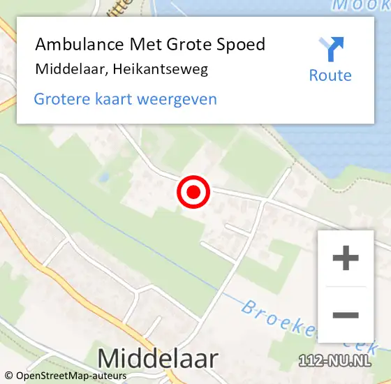 Locatie op kaart van de 112 melding: Ambulance Met Grote Spoed Naar Middelaar, Heikantseweg op 24 september 2022 14:14