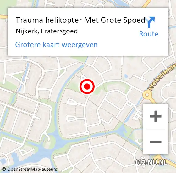 Locatie op kaart van de 112 melding: Trauma helikopter Met Grote Spoed Naar Nijkerk, Fratersgoed op 24 september 2022 15:05