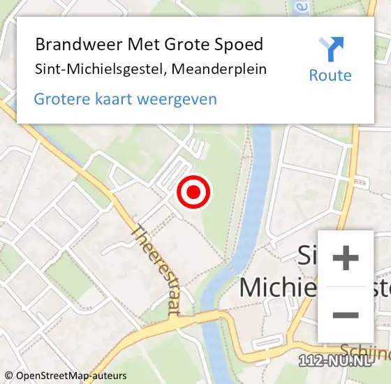 Locatie op kaart van de 112 melding: Brandweer Met Grote Spoed Naar Sint-Michielsgestel, Meanderplein op 24 september 2022 15:54