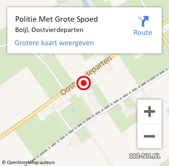 Locatie op kaart van de 112 melding: Politie Met Grote Spoed Naar Boijl, Oostvierdeparten op 24 september 2022 17:24