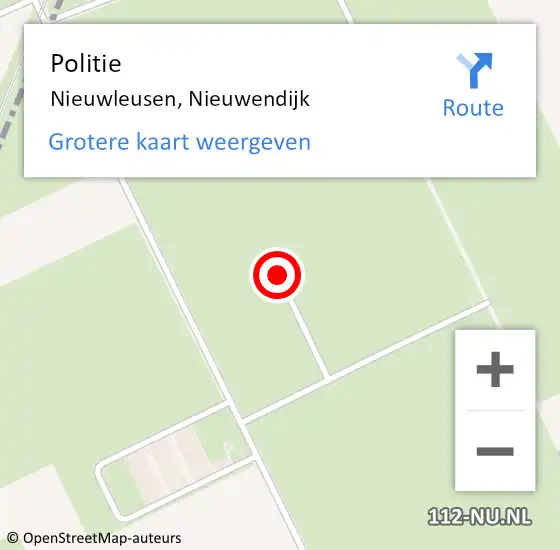 Locatie op kaart van de 112 melding: Politie Nieuwleusen, Nieuwendijk op 24 september 2022 17:52