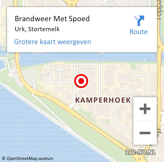 Locatie op kaart van de 112 melding: Brandweer Met Spoed Naar Urk, Stortemelk op 24 september 2022 21:01