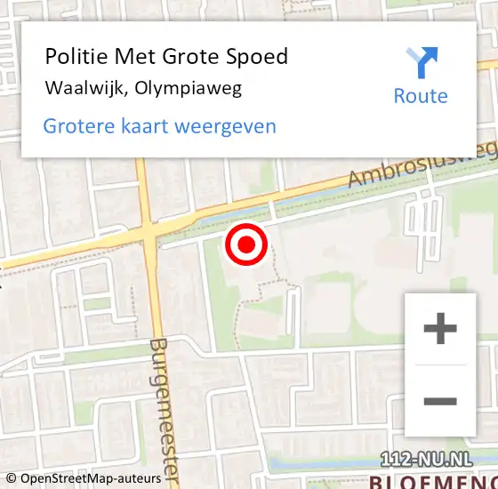Locatie op kaart van de 112 melding: Politie Met Grote Spoed Naar Waalwijk, Olympiaweg op 25 september 2022 01:26