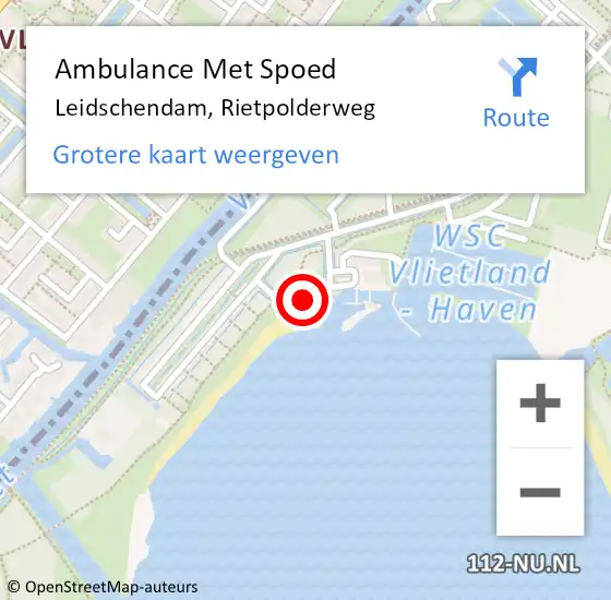 Locatie op kaart van de 112 melding: Ambulance Met Spoed Naar Leidschendam, Rietpolderweg op 25 september 2022 11:35