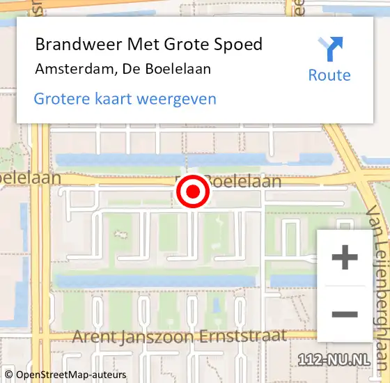 Locatie op kaart van de 112 melding: Brandweer Met Grote Spoed Naar Amsterdam, De Boelelaan op 25 september 2022 13:53