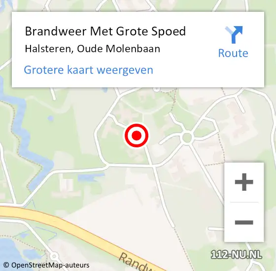 Locatie op kaart van de 112 melding: Brandweer Met Grote Spoed Naar Halsteren, Oude Molenbaan op 25 september 2022 14:50