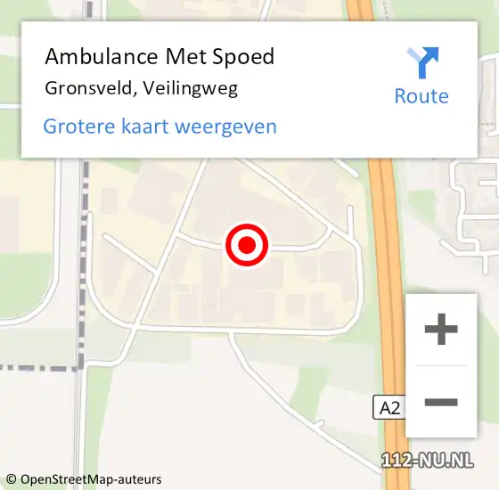 Locatie op kaart van de 112 melding: Ambulance Met Spoed Naar Gronsveld, Veilingweg op 30 juli 2014 13:25