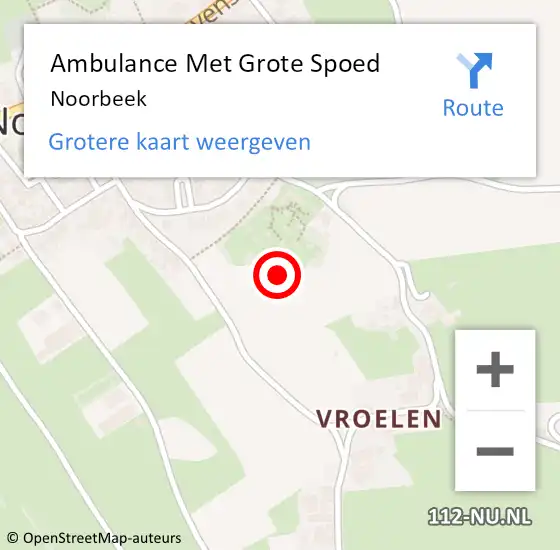Locatie op kaart van de 112 melding: Ambulance Met Grote Spoed Naar Noorbeek op 30 juli 2014 13:38