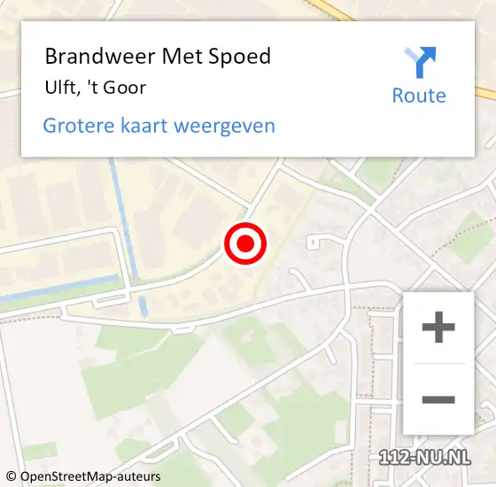 Locatie op kaart van de 112 melding: Brandweer Met Spoed Naar Ulft, 't Goor op 27 september 2022 06:37