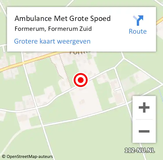 Locatie op kaart van de 112 melding: Ambulance Met Grote Spoed Naar Formerum, Formerum Zuid op 30 juli 2014 15:25