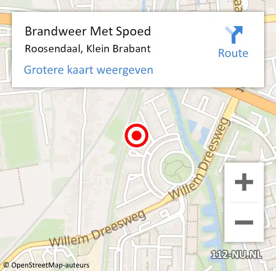 Locatie op kaart van de 112 melding: Brandweer Met Spoed Naar Roosendaal, Klein Brabant op 27 september 2022 10:01