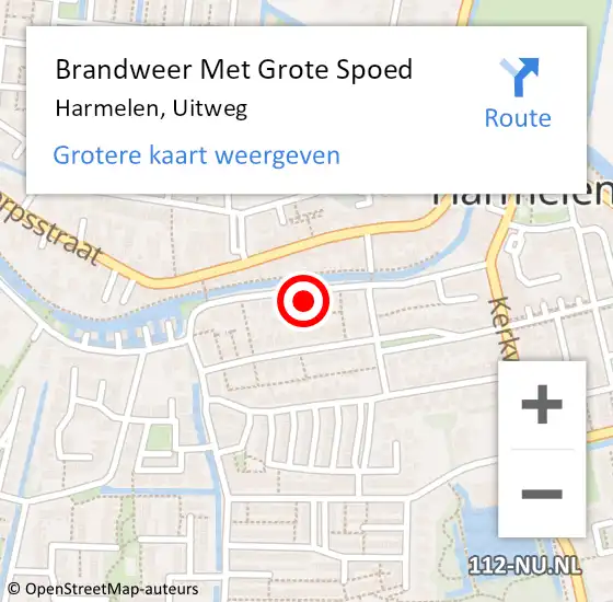 Locatie op kaart van de 112 melding: Brandweer Met Grote Spoed Naar Harmelen, Uitweg op 27 september 2022 18:13