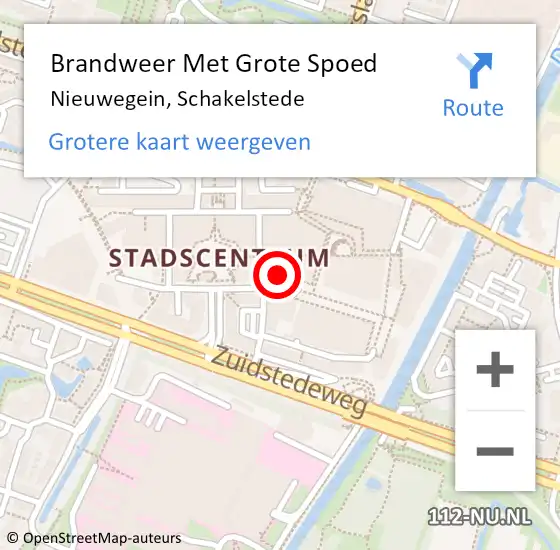 Locatie op kaart van de 112 melding: Brandweer Met Grote Spoed Naar Nieuwegein, Schakelstede op 28 september 2022 08:24