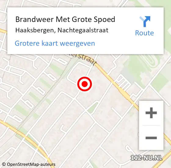 Locatie op kaart van de 112 melding: Brandweer Met Grote Spoed Naar Haaksbergen, Nachtegaalstraat op 30 juli 2014 17:12